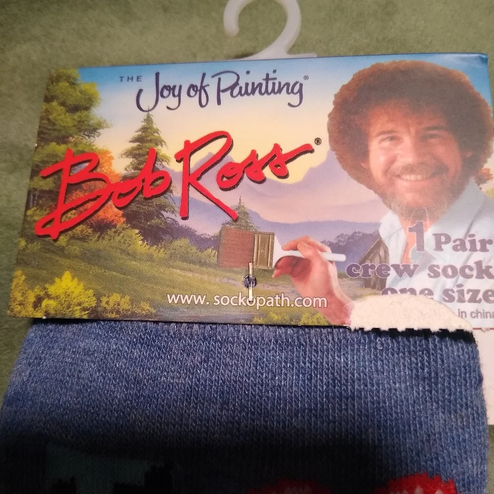 Bob Ross Novelty Socks 2 Pair Bundle